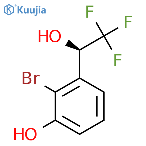 2-bromo-3-(1R)-2,2,2-trifluoro-1-hydroxyethylphenol structure