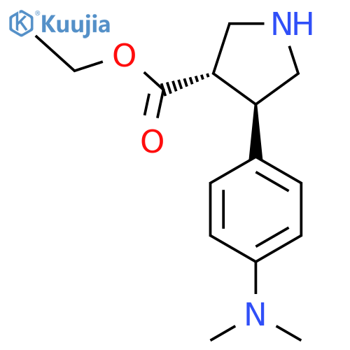 rac-ethyl (3R,4S)-4-4-(dimethylamino)phenylpyrrolidine-3-carboxylate structure