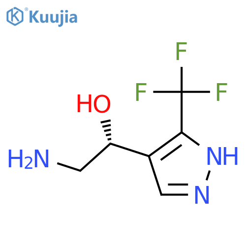 (1R)-2-amino-1-3-(trifluoromethyl)-1H-pyrazol-4-ylethan-1-ol structure