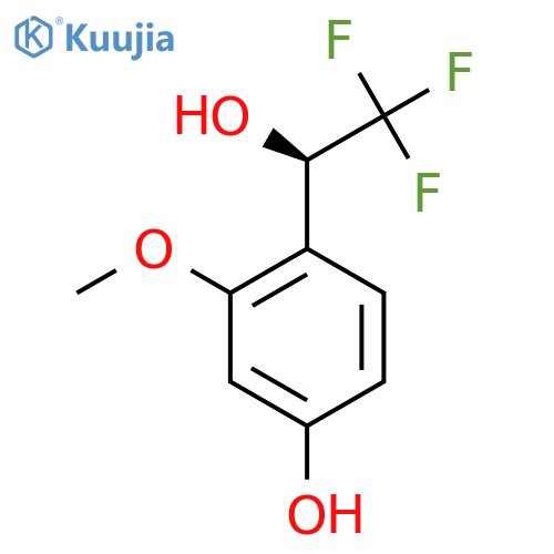 3-methoxy-4-(1R)-2,2,2-trifluoro-1-hydroxyethylphenol structure