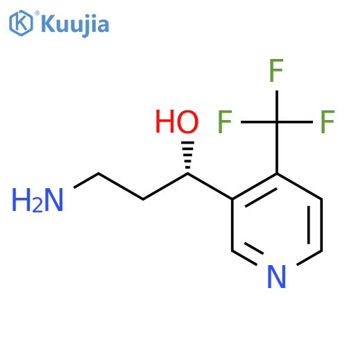 (1S)-3-amino-1-4-(trifluoromethyl)pyridin-3-ylpropan-1-ol structure