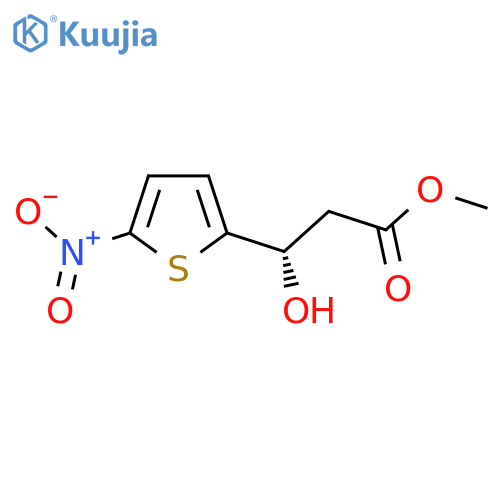 methyl (3S)-3-hydroxy-3-(5-nitrothiophen-2-yl)propanoate structure