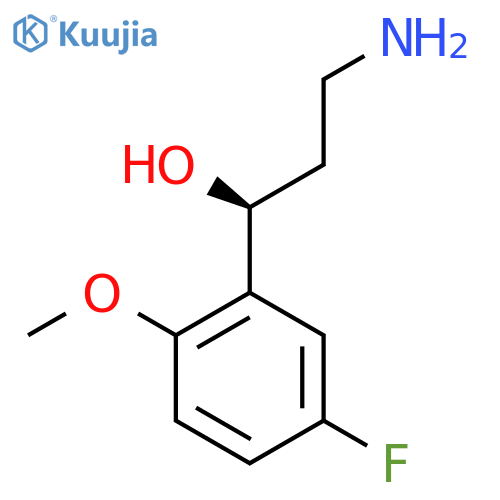 (1S)-3-amino-1-(5-fluoro-2-methoxyphenyl)propan-1-ol structure