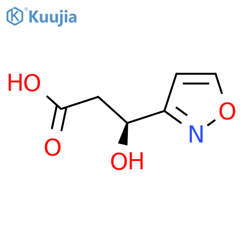 (3S)-3-hydroxy-3-(1,2-oxazol-3-yl)propanoic acid structure