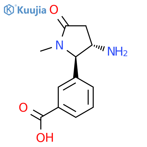 3-(3-amino-1-methyl-5-oxopyrrolidin-2-yl)benzoic acid structure