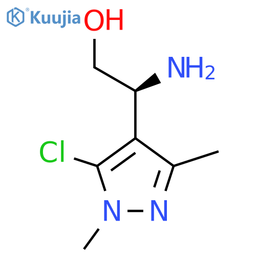 (2S)-2-amino-2-(5-chloro-1,3-dimethyl-1H-pyrazol-4-yl)ethan-1-ol structure