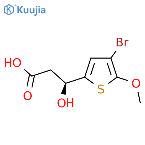 (3S)-3-(4-bromo-5-methoxythiophen-2-yl)-3-hydroxypropanoic acid structure