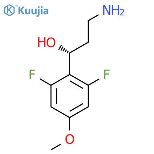 (1R)-3-amino-1-(2,6-difluoro-4-methoxyphenyl)propan-1-ol structure
