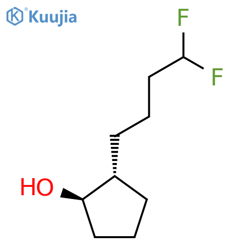 rac-(1R,2S)-2-(4,4-difluorobutyl)cyclopentan-1-ol structure