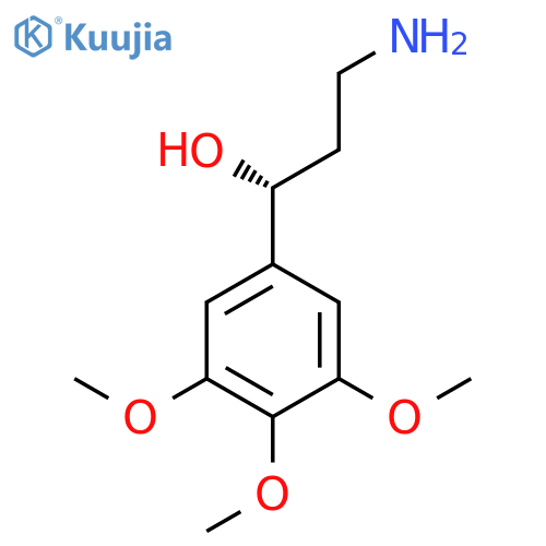 (1R)-3-amino-1-(3,4,5-trimethoxyphenyl)propan-1-ol structure