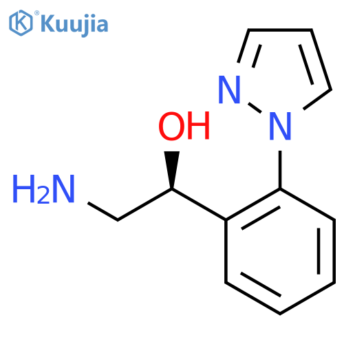 (1S)-2-amino-1-2-(1H-pyrazol-1-yl)phenylethan-1-ol structure