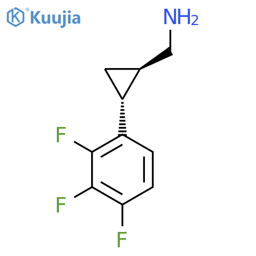 rac-(1R,2R)-2-(2,3,4-trifluorophenyl)cyclopropylmethanamine structure