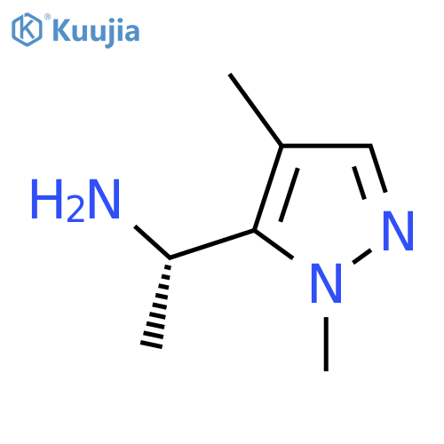 (1S)-1-(1,4-dimethyl-1H-pyrazol-5-yl)ethan-1-amine structure
