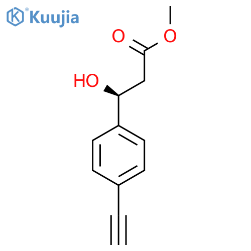 methyl (3S)-3-(4-ethynylphenyl)-3-hydroxypropanoate structure