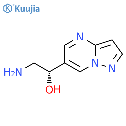 (1S)-2-amino-1-{pyrazolo1,5-apyrimidin-6-yl}ethan-1-ol structure