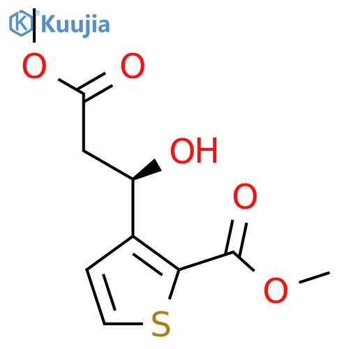methyl 3-(1R)-1-hydroxy-3-methoxy-3-oxopropylthiophene-2-carboxylate structure