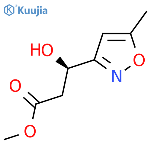 methyl (3R)-3-hydroxy-3-(5-methyl-1,2-oxazol-3-yl)propanoate structure