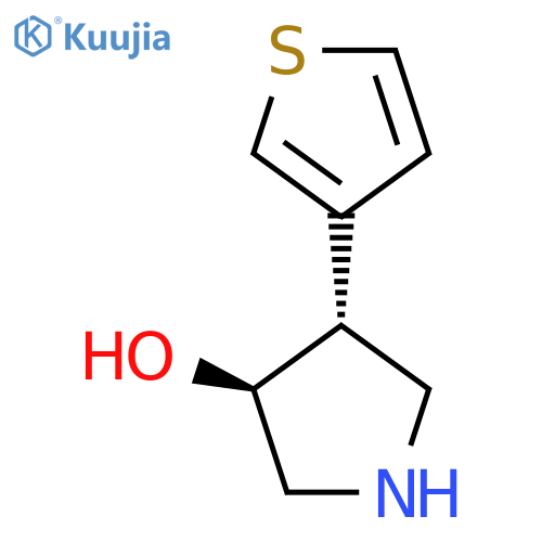 rac-(3R,4S)-4-(thiophen-3-yl)pyrrolidin-3-ol structure