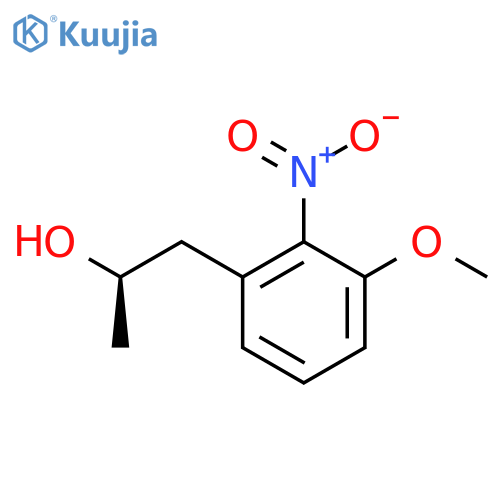 (2R)-1-(3-methoxy-2-nitrophenyl)propan-2-ol structure