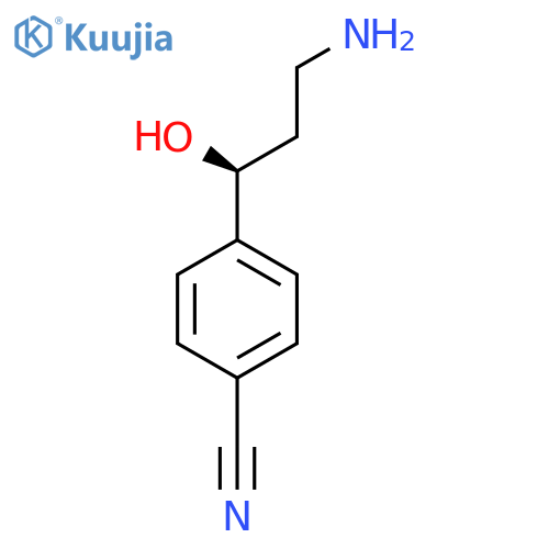 4-(1S)-3-amino-1-hydroxypropylbenzonitrile structure
