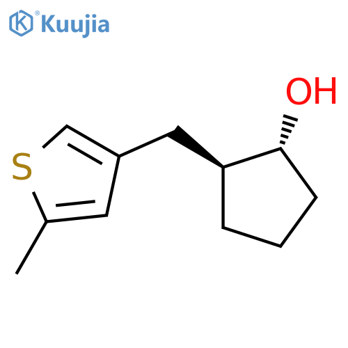 rac-(1R,2S)-2-(5-methylthiophen-3-yl)methylcyclopentan-1-ol structure