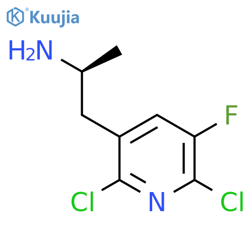 (2S)-1-(2,6-dichloro-5-fluoropyridin-3-yl)propan-2-amine structure