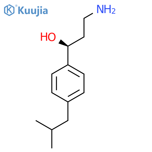 (1S)-3-amino-1-4-(2-methylpropyl)phenylpropan-1-ol structure