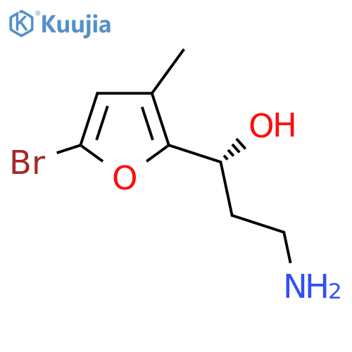 (1R)-3-amino-1-(5-bromo-3-methylfuran-2-yl)propan-1-ol structure