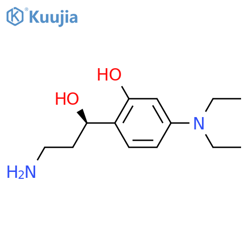 2-(1R)-3-amino-1-hydroxypropyl-5-(diethylamino)phenol structure
