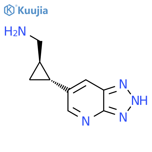 rac-(1R,2R)-2-{3H-1,2,3triazolo4,5-bpyridin-6-yl}cyclopropylmethanamine structure