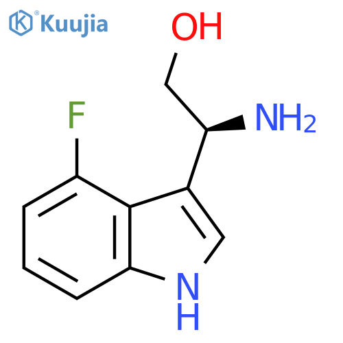 (2S)-2-amino-2-(4-fluoro-1H-indol-3-yl)ethan-1-ol structure