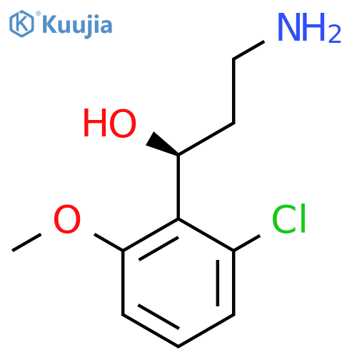 (1S)-3-amino-1-(2-chloro-6-methoxyphenyl)propan-1-ol structure