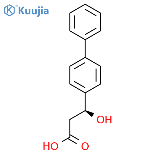 (3S)-3-hydroxy-3-(4-phenylphenyl)propanoic acid structure