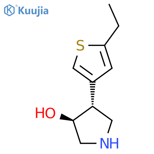 rac-(3R,4S)-4-(5-ethylthiophen-3-yl)pyrrolidin-3-ol structure