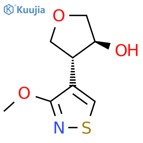rac-(3R,4S)-4-(3-methoxy-1,2-thiazol-4-yl)oxolan-3-ol structure