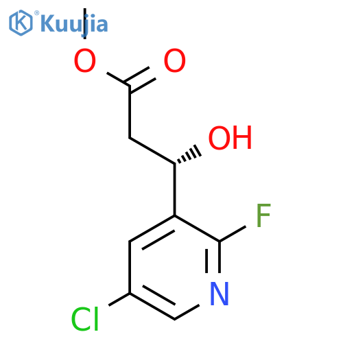 methyl (3S)-3-(5-chloro-2-fluoropyridin-3-yl)-3-hydroxypropanoate structure