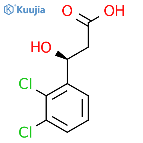 (3S)-3-(2,3-dichlorophenyl)-3-hydroxypropanoic acid structure