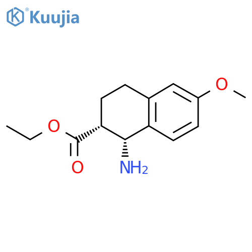 rac-ethyl (1R,2R)-1-amino-6-methoxy-1,2,3,4-tetrahydronaphthalene-2-carboxylate structure