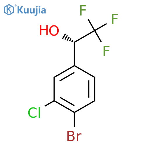 (1S)-1-(4-bromo-3-chlorophenyl)-2,2,2-trifluoroethan-1-ol structure