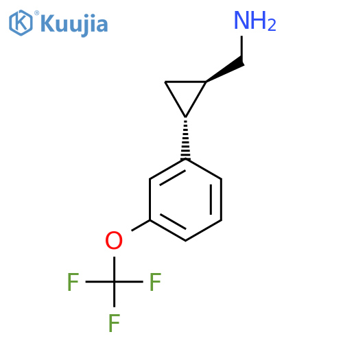 rac-(1R,2R)-2-3-(trifluoromethoxy)phenylcyclopropylmethanamine structure