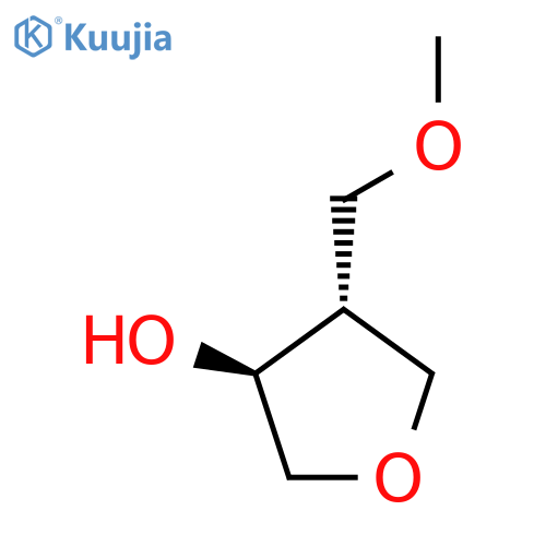 rac-(3R,4S)-4-(methoxymethyl)oxolan-3-ol structure