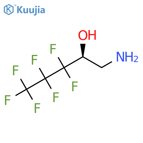 (2S)-1-amino-3,3,4,4,5,5,5-heptafluoropentan-2-ol structure