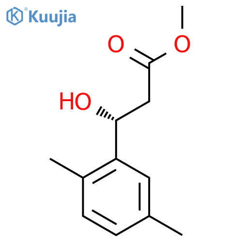 methyl (3R)-3-(2,5-dimethylphenyl)-3-hydroxypropanoate structure