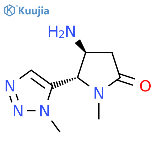 4-amino-1-methyl-5-(1-methyl-1H-1,2,3-triazol-5-yl)pyrrolidin-2-one structure