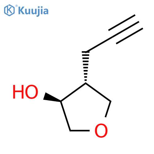rac-(3R,4S)-4-(prop-2-yn-1-yl)oxolan-3-ol structure