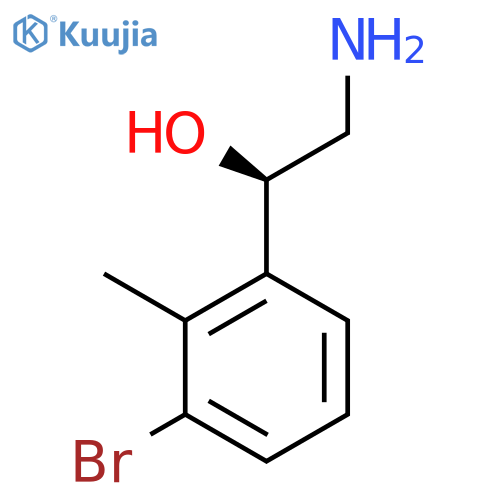 (1R)-2-amino-1-(3-bromo-2-methylphenyl)ethan-1-ol structure