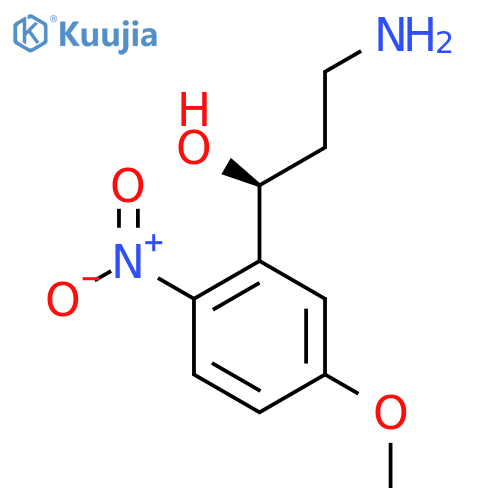(1S)-3-amino-1-(5-methoxy-2-nitrophenyl)propan-1-ol structure