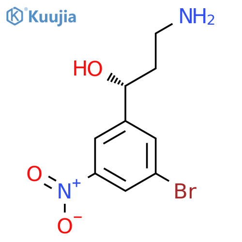 (1R)-3-amino-1-(3-bromo-5-nitrophenyl)propan-1-ol structure