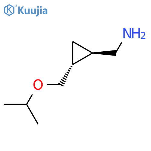 rac-(1R,2R)-2-(propan-2-yloxy)methylcyclopropylmethanamine structure