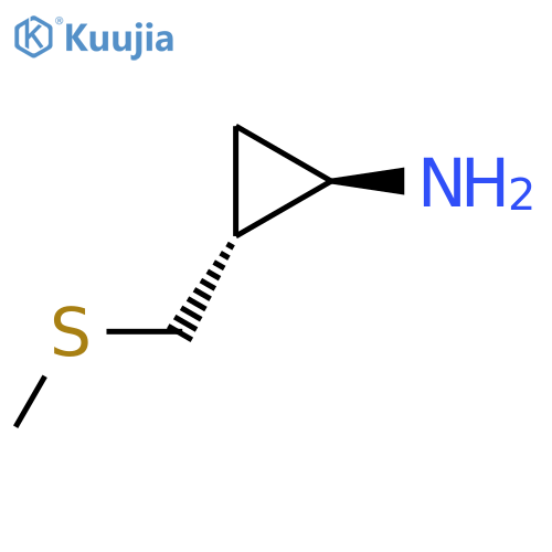 rac-(1R,2R)-2-(methylsulfanyl)methylcyclopropan-1-amine structure